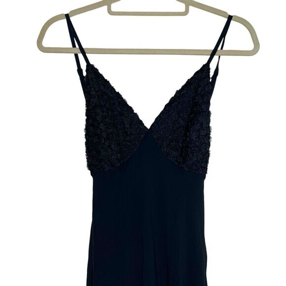 NEW Wild Fable Sleeveless Rosette Cup Black Maxi Dress XXS - Picture 5 of 11